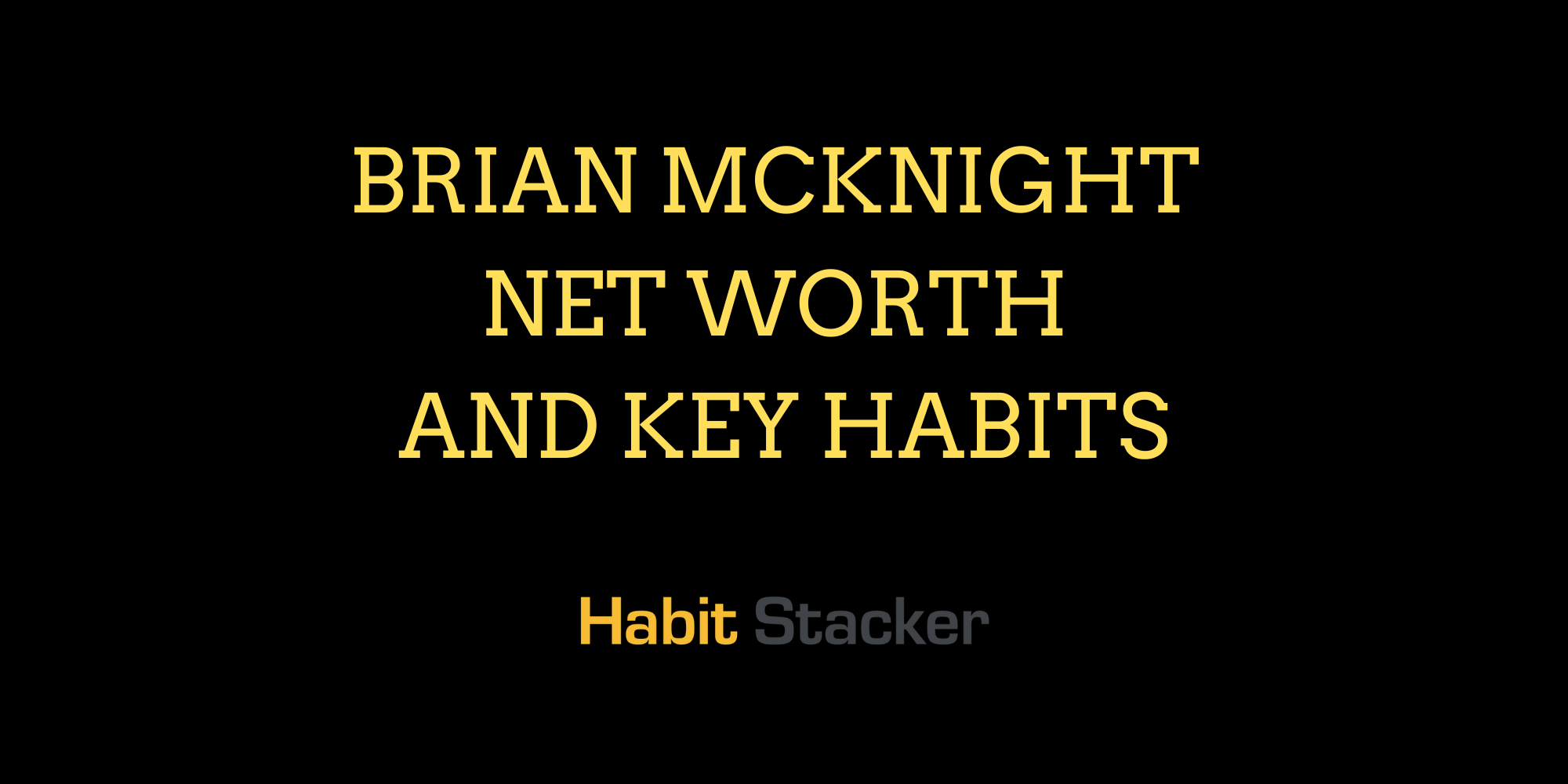 Brian McKnight Net Worth and Key Habits