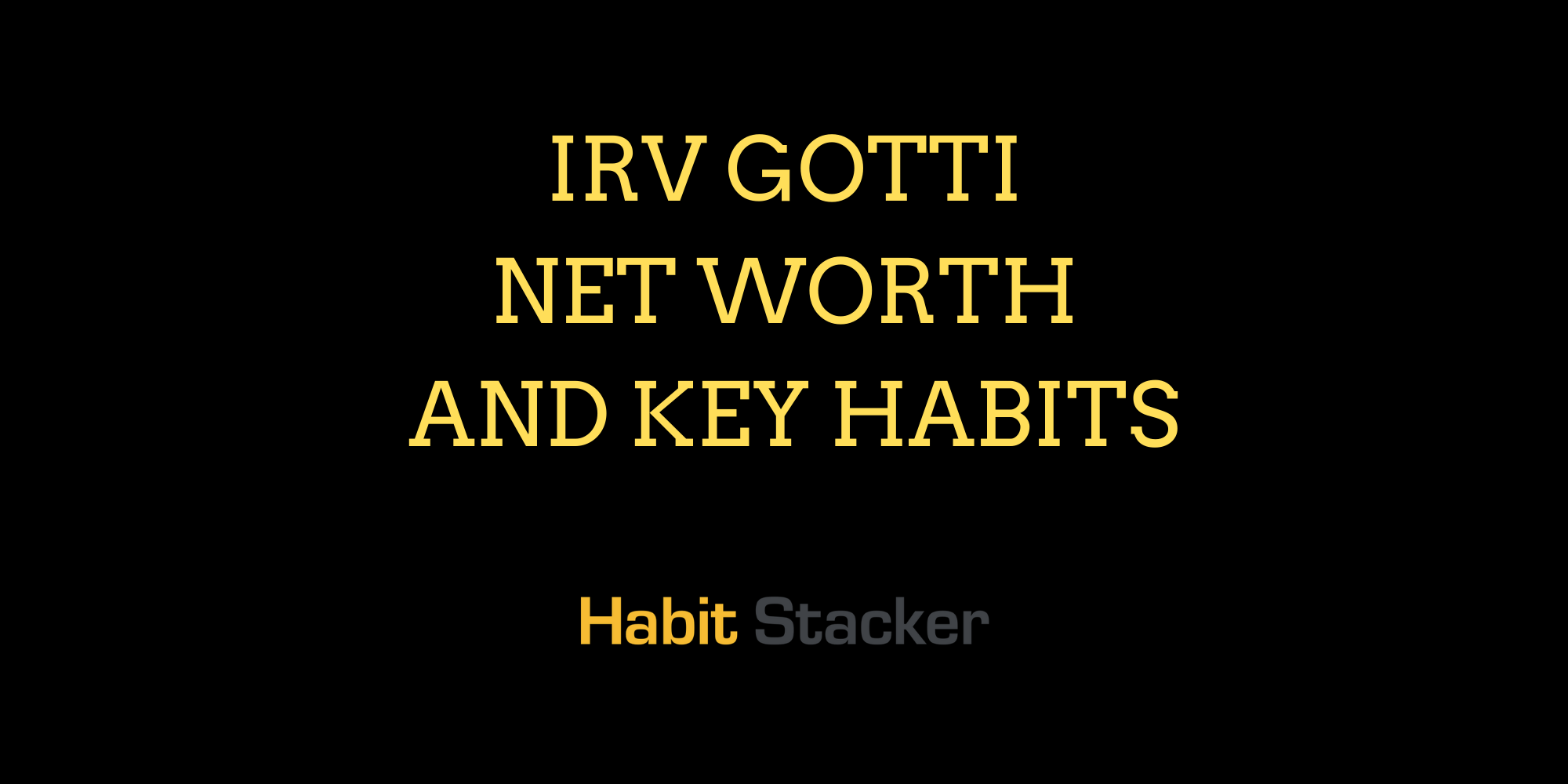 Irv Gotti Net Worth and Key Habits