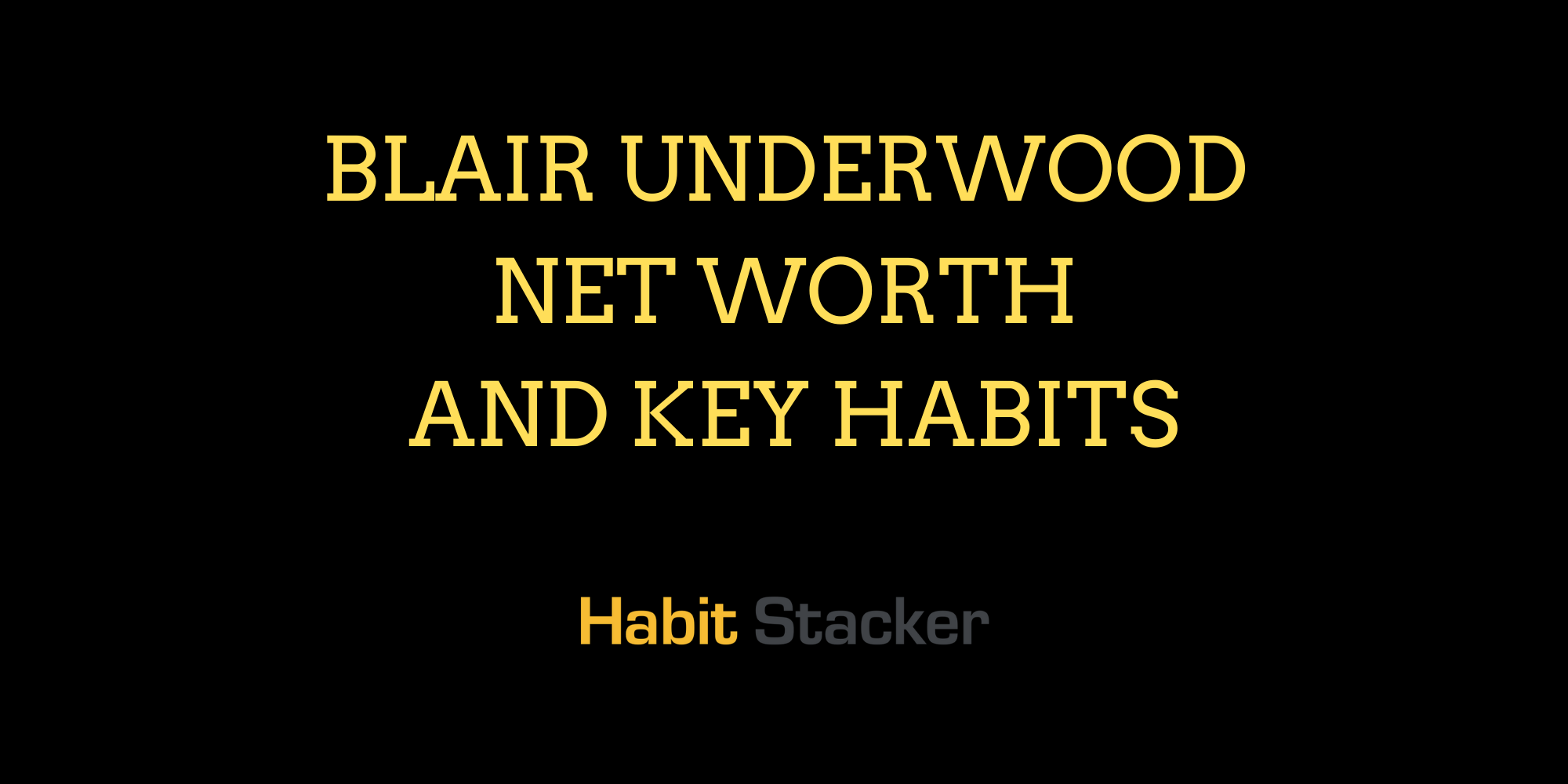 Blair Underwood Net Worth and Key Habits
