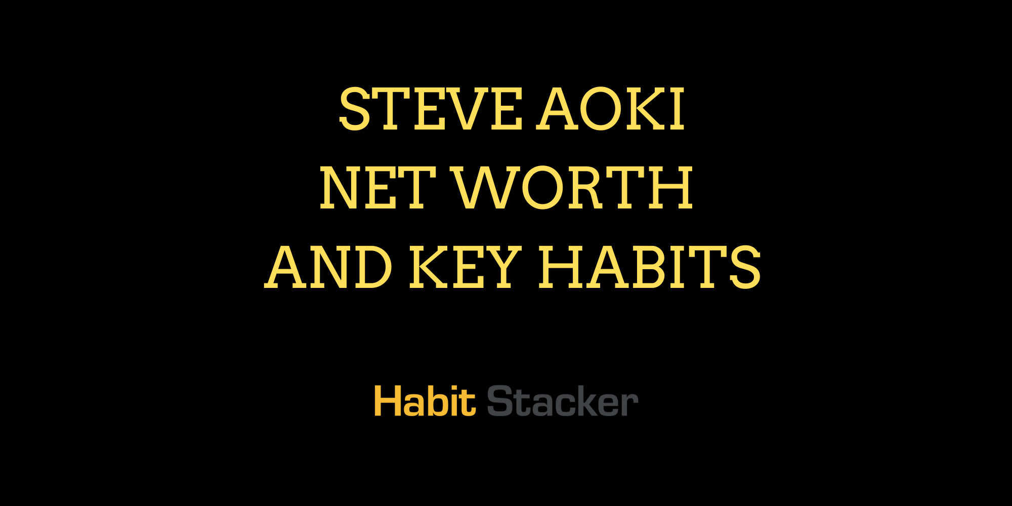 Steve Aoki Net Worth